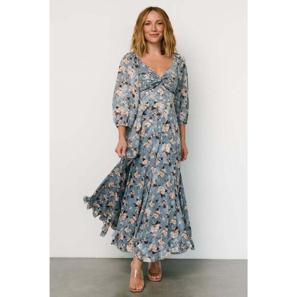 Baltic Born Dresses & Skirts - Baltic Born Estefania Maxi Dress | Blue + Peach Floral Size SS